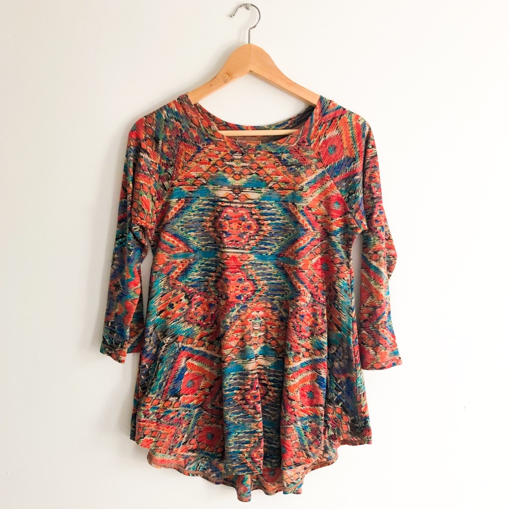 TIANELLO Multicolored Boho Blouse
